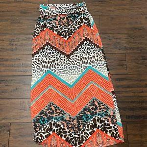 Animal print XS maxi skirt